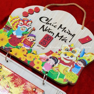 Lịch treo tường - Lịch gỗ handmade - Lịch block năm Ất Tỵ 2025