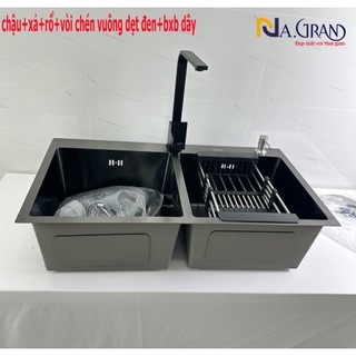  COMBO Chậu Rửa Chén Bát INOX  NANO N5 8245 NA.GRAND và xả và Rổ và Vòi chén và Bình rửa chén 