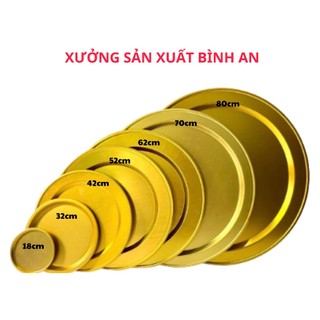 Mâm vàng ăn cơm sắp lễ size đại 52cm