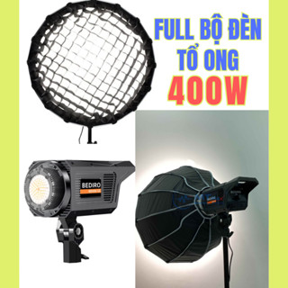 Đèn sofbox tổ ong hỗ trợ ánh sáng kinh doanh, chụp hình, Đèn studio Bediro BD-400S