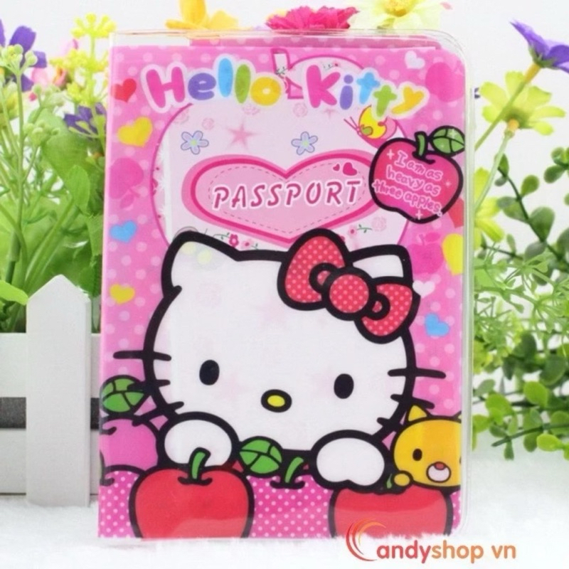 Bao bọc hộ chiếu - Passport Case Mèo Kitty PVC PP59