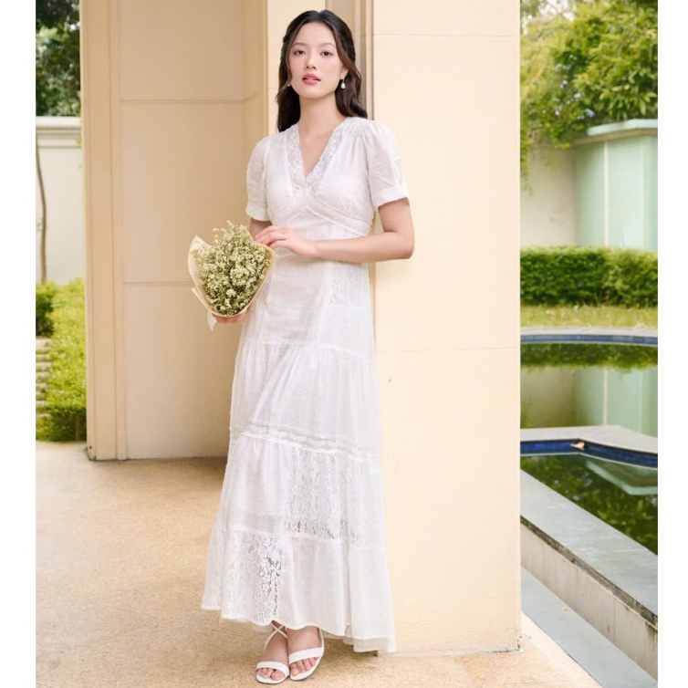 GAIETE Đầm cotton dài Isabella DAM001