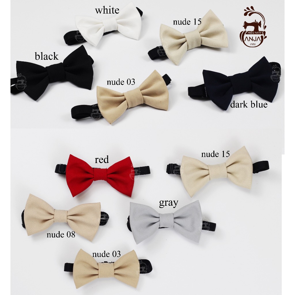 Nơ đeo cổ dành cho người lớn, bé trai, bé gái mặc cùng áo sơmi, áo vest - Hiệu May ANJA