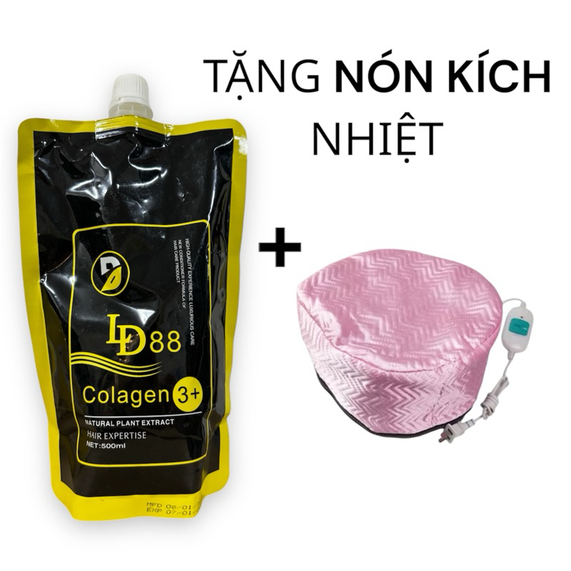 [ 1 tặng 1 ] Hấp collagen 3+ LD88, túi 500ml, dưỡng tóc cao cấp chuẩn salon. MUA NGAY NHẬN QUÀ
