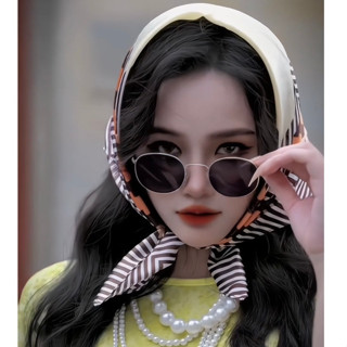 Kính râm thời trang nam nữ tròn thầy bói kính chụp ảnh áo dài Tết kính mát phong cách ulzzang đi biển retro thời trang