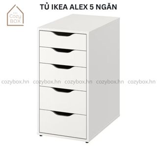 Tủ IKEA 5 Ngăn Kéo, Tủ Tài Liệu Đa Năng Văn Phòng Phong Cách Hiện Đại, Gỗ MDF Phủ Melamine Cao cấp