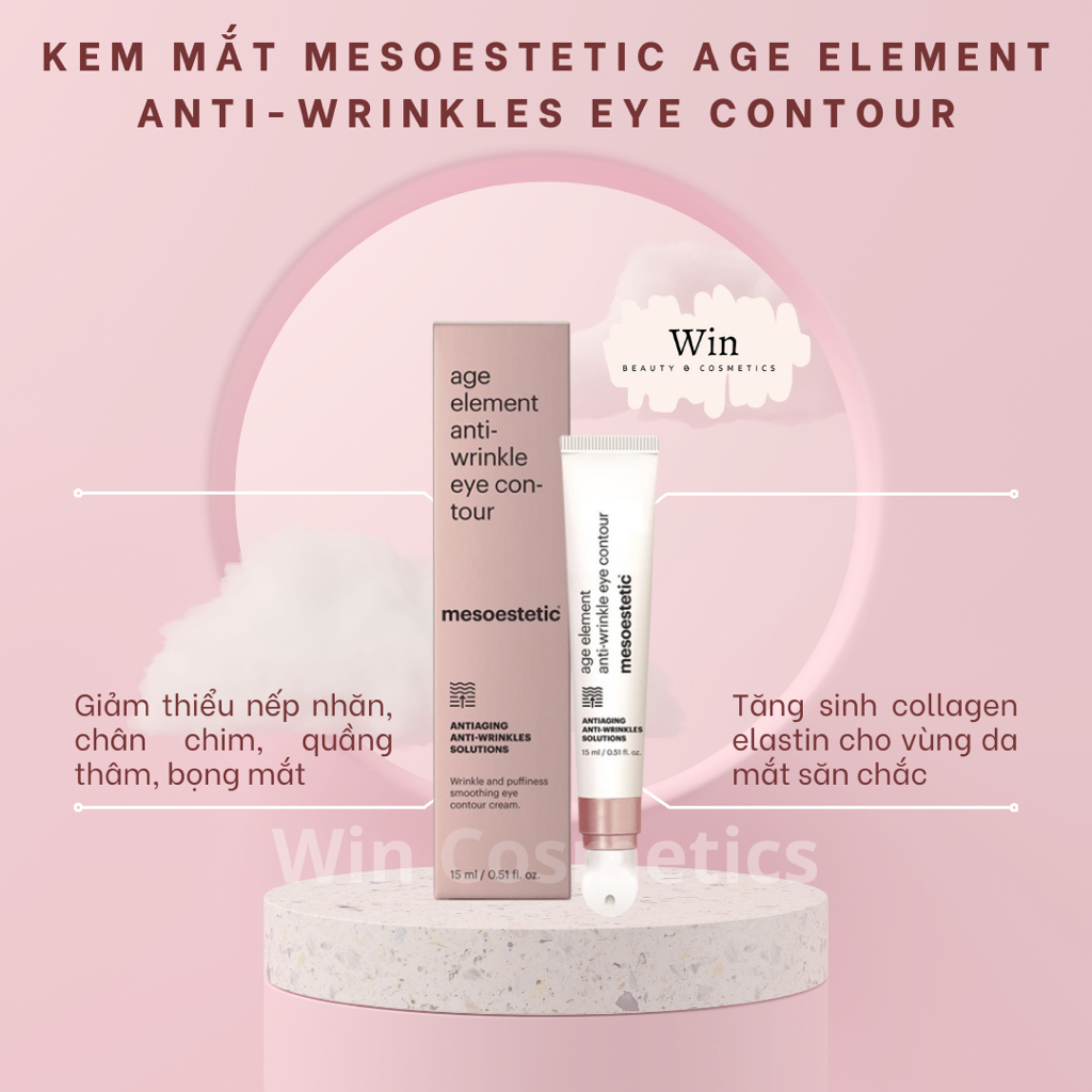 [Hàng Cty] Kem Chống Lão Hoá Vùng Mắt Mesoestetic AGE ELEMENT ANTI-WRINKLES EYE CONTOUR - Wincosmeti
