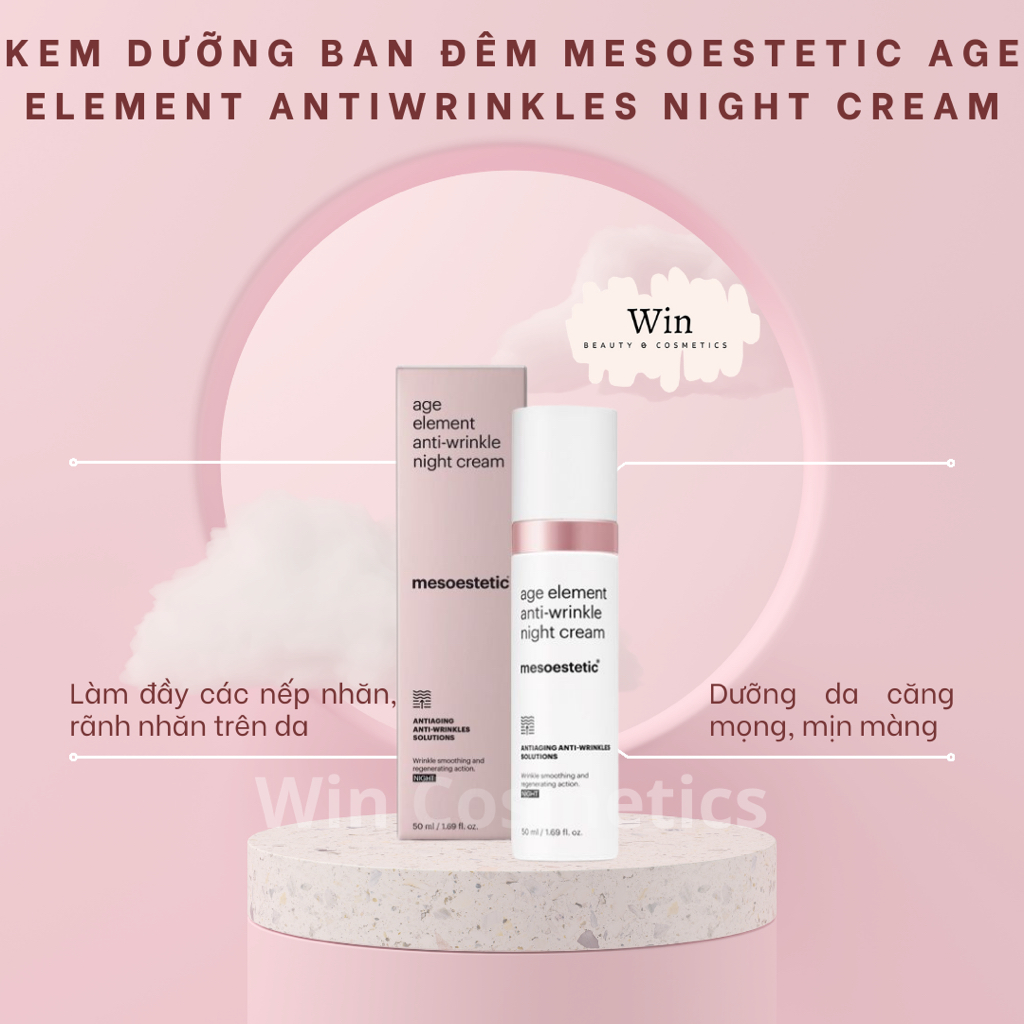 [Hàng Cty] Kem Giảm Nhăn Ban Đêm Mesoestetic AGE ELEMENT ANTI-WRINKLES NIGHT CREAM - Wincosmetics