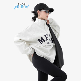  Áo Sweater Nữ XINHIU SHOP Có Khóa Cổ Chất Liệu Nỉ Hai Da Cao Cấp In Họa Tiết MEDS Phong Cách Trẻ Trung Và Năng Động 