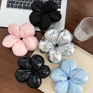 CTV02 Cột tóc buộc tóc bông hoa to phồng nhồi bông nhiều màu dễ thương scrunchies hoa 5 cánh Bull.shop