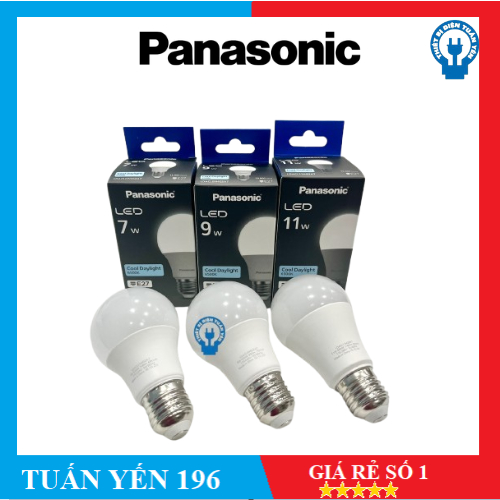 Bóng đèn led bulb Panasonic công suất 7W-9W-11W ánh sáng trắng 6500K - Hàng chính hãng