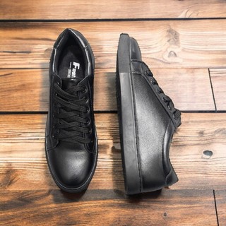 Giày sneaker bata nam trắng màu đen dã khâu full đế