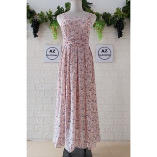ĐẦM MAXI 2 DÂY VOAN HOA NHÍ SIZE M, L