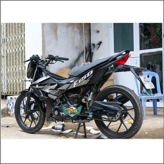 Tem rời Satria đen xám , tem 3 lớp không bay màu (D)