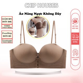 Áo ngực nữ chống tụt cài trước đệm dày 5cm nâng tạo khe mặc phối váy đầm cúp hở vai, áo lót nữ 2 in 1 tiện lợi AN947