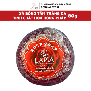 Xà Bông Tắm Trắng Da Rose Soap Lapia Tinh Chất Hoa Hồng Pháp 80g