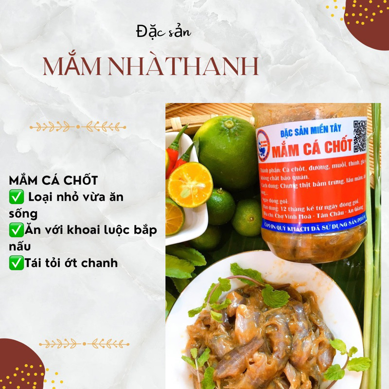 Mắm cá chốt Châu Đốc loại con nhỏ không xương hộp 500g.
