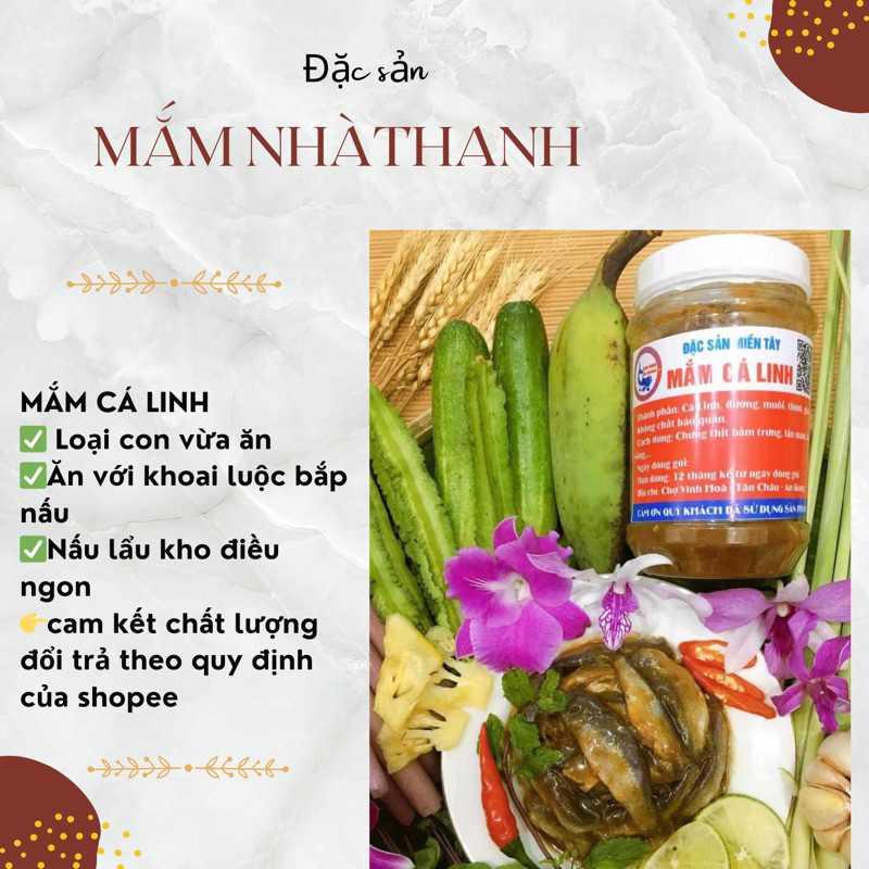 Mắm cá linh con chuẩn Châu Đốc 100% hũ 500g.
