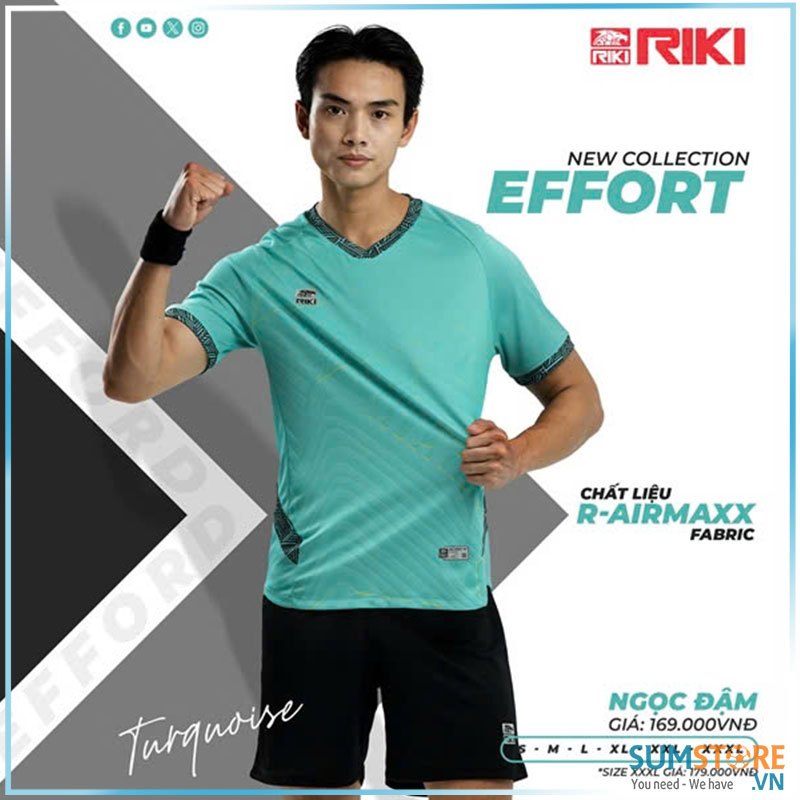 Bộ Đồ Đá Bóng Cao Cấp Bulbal Effort Màu Ngọc - Đồ Đá Banh Nhẹ Nhàng , Thoải Mái
