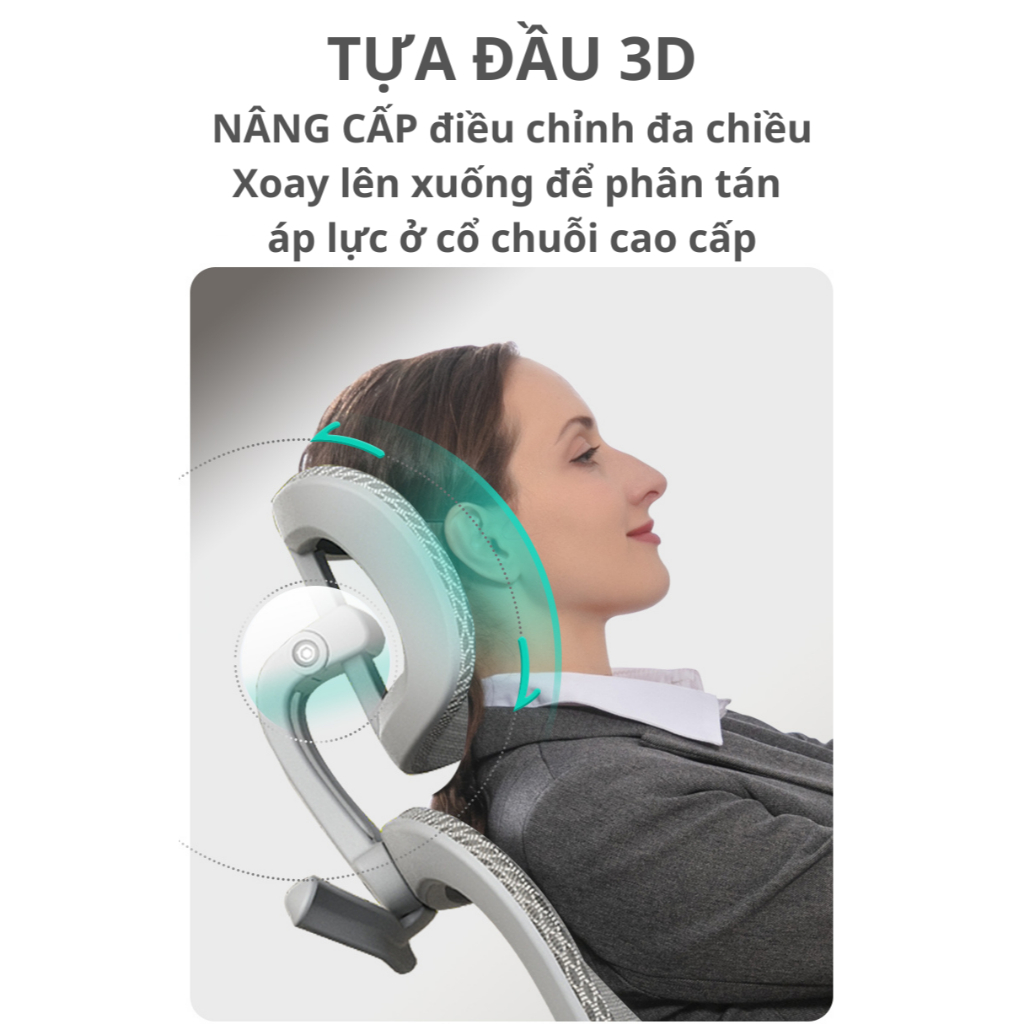 Ghế Công Thái Học CTH19  RESDANI ,Ghế Làm Việc Hỗ Trợ Tuyệt Đối Đốt Sống Lưng Và Cổ Ngả Lưng 135 Độ Lưng Lưới Thoáng | BigBuy360 - bigbuy360.vn