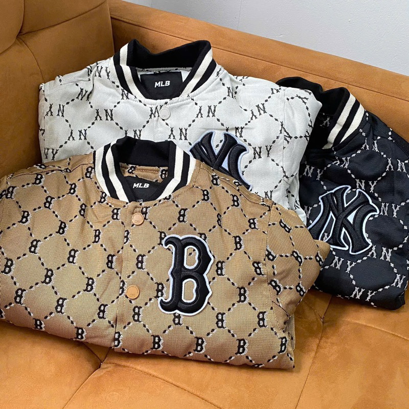 Áo khoác bomber trần trám MLB dư xịn