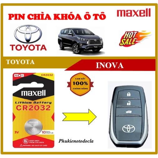 Pin khóa xe TOYOTA Inova hàng chính hãng sản xuất tại Japan 3V Maxcell