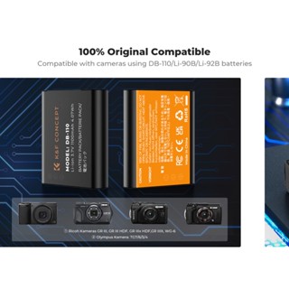Bộ pin sạc K&F Concept DB-110 dùng cho máy ảnh Ricoh GR3 GR3x GR III GR IIIx GR3 HDF GR3x HDF