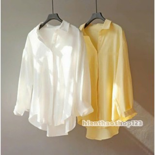 Áo sơ mi nữ dài tay form rộng ulzzang basic quốc dân freesize nhiều màu