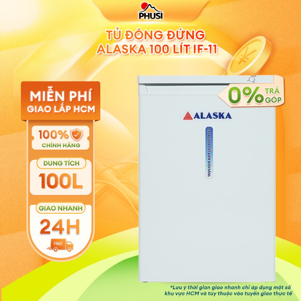 IF-11 Tủ đông đứng Alaska 100 lít IF-11 [MIỄN PHÍ GIAO LẮP HCM]