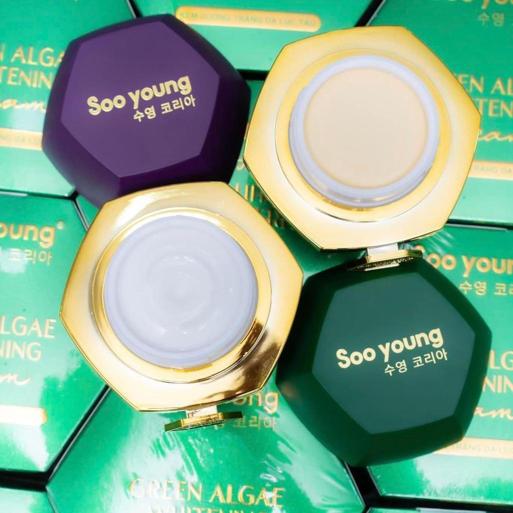 [Tặng serum] Combo Face Xanh Lục Tảo Soo Young Chính Hãng + Face Tím Lục Tảo Soo Young