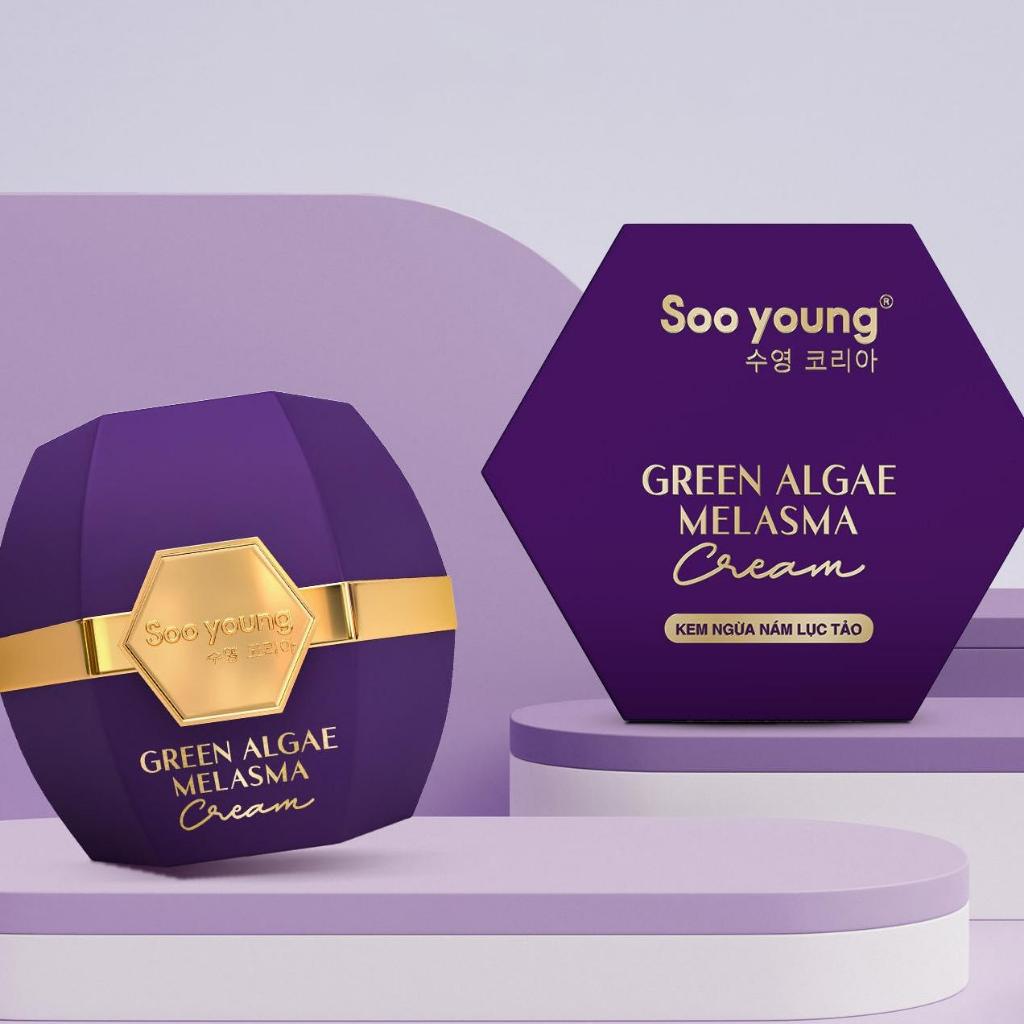 [Tặng serum] Combo Face Xanh Lục Tảo Soo Young Chính Hãng + Face Tím Lục Tảo Soo Young