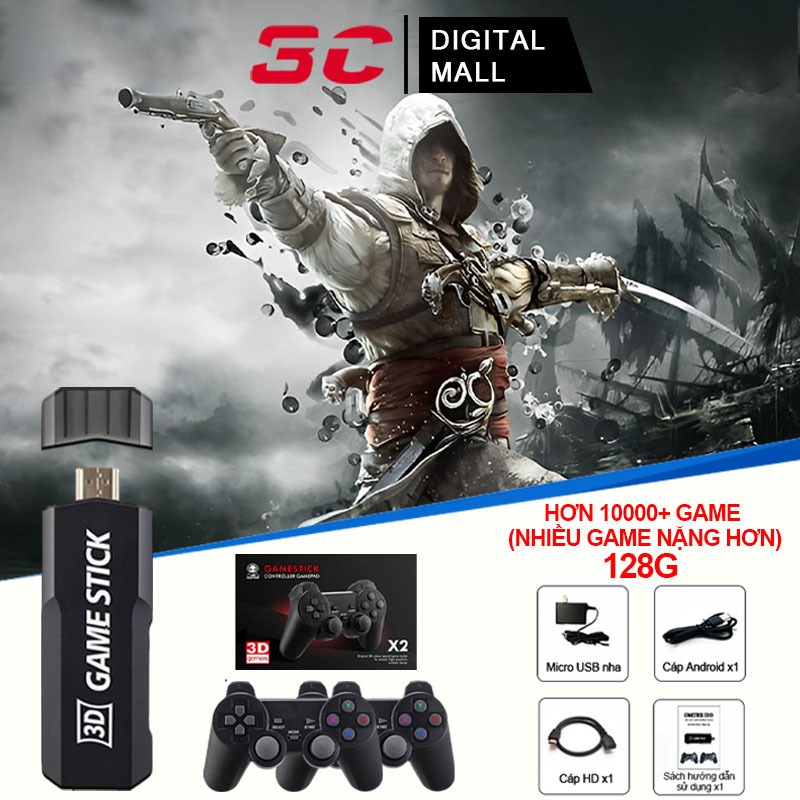 Game Stick 4k Đỏ X2Pro Mới, 41000+ game psp, ps1, 3D , máy chơi game cầm tay 4 nút giá rẻ