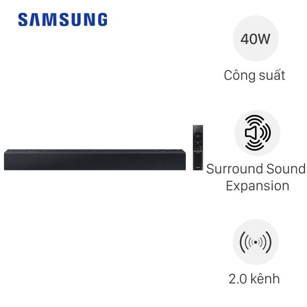 Loa thanh Samsung HW-B400F/XV 40W 2.0 - hàng chính hãng - bảo hành 12 tháng