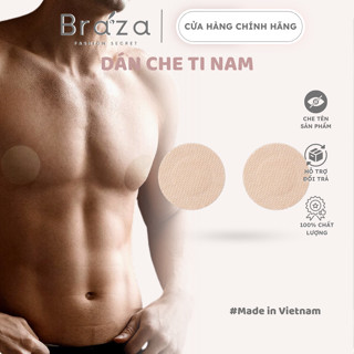 Miếng Dán Ti Nam Che Nhũ Hoa Dành Cho Nam Cuộn Dán 100 Miếng Cao Cấp Braza - 0321