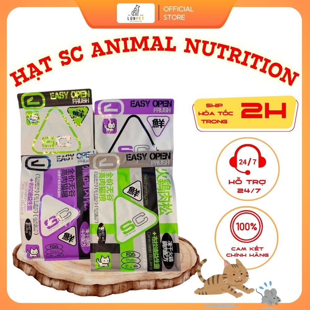 [Hoả tốc][9kg] Hạt SC Animal Nutrition siêu Topping không độn ngũ cốc cho mèo mẹ, mèo con và nèo trưởng thành