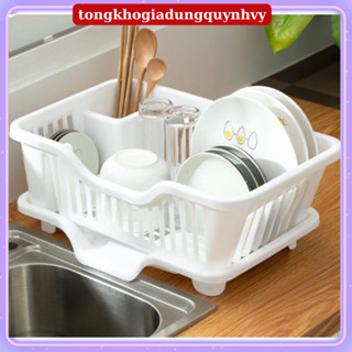 rổ úp bát đũa có khay hứng nước đủ màu, giá úp bát tiện ích có khay thoát nước