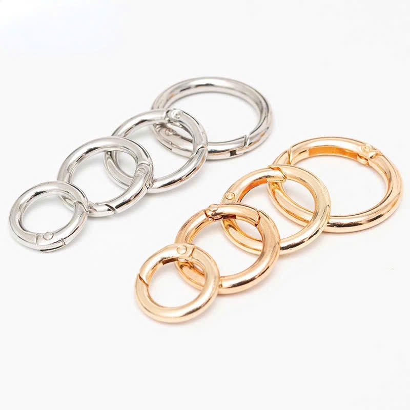 [BÁN LẺ] Móc khoá tròn làm dây đeo BB3, dây đeo điện thoại macrame,dây charm - MÀU KIM LOẠI