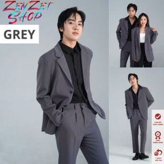Áo blazez unisex Hàn Quốc chất tăm vitex thoáng khí năng động trẻ trung - áo vest nam nữ form rộng  ZENZETSHO
