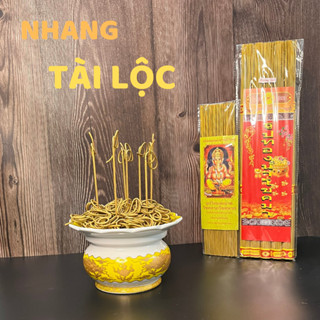 Túi 185 Nén Nhang Thần Tài Thái Lan- Nhang Vàng tài Lộc Ít Khói Cuốn Tàn Đồ Thờ Cúng Phong Thủy