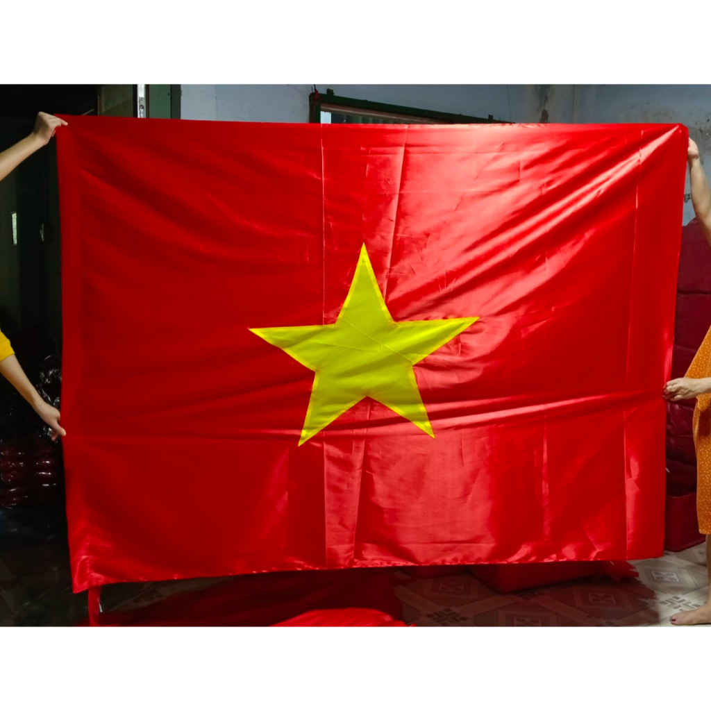 Cờ đỏ sao vàng nhiều kích thước, cờ tổ quốc vải phi bóng đẹp