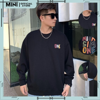 Áo sweater nam cổ tròn MINI áo thun nỉ dài tay dày dặn thời trang unisex hàn quốc dáng rộng