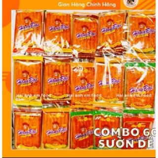 Combo 60 gói Snack Sườn Dê Nướng Hằng Đại , Pò Miếng Hằng Đại Mini , Đồ Ăn Vặt Cổng Trường Tuổi Thơ