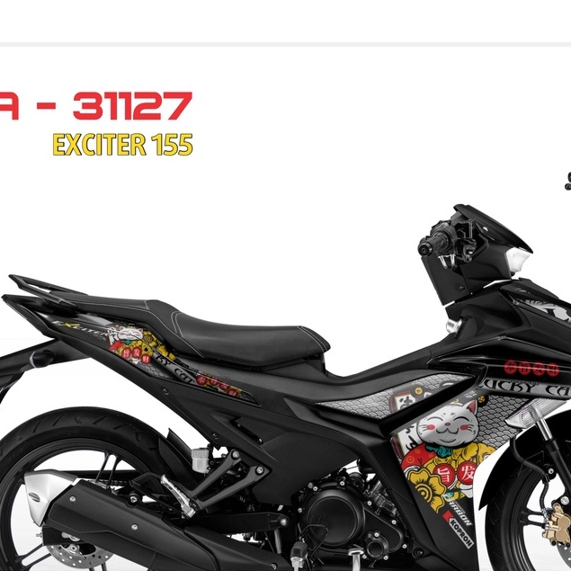 Tem trùm Exciter 155 Lucky Cat DECAL 3A