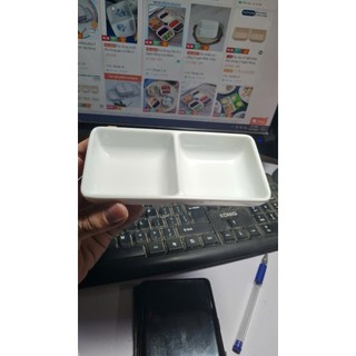 Đĩa đựng gia vị 2 ngăn bằng lúa mạch