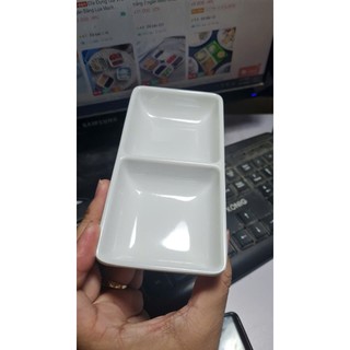 Đĩa đựng gia vị 2 ngăn bằng lúa mạch