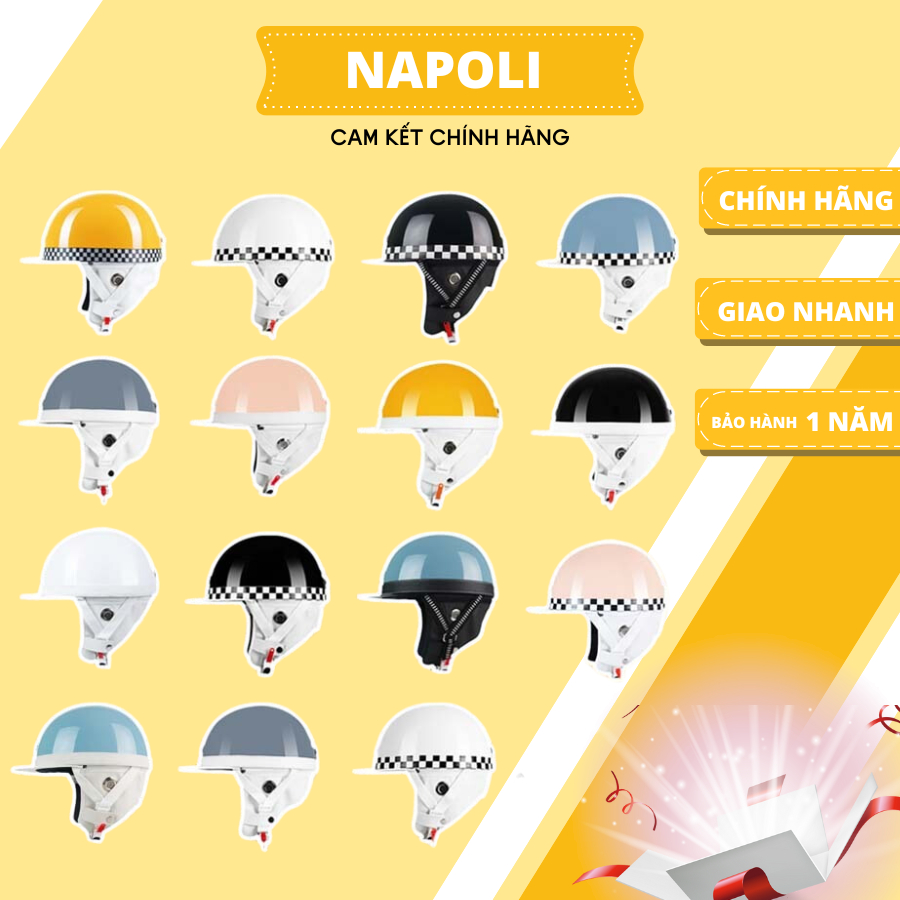 Mũ Bảo Hiểm Nửa Đầu Napoli Bosozoku Japan Style Vintage - Nón Napoli Chính Hãng