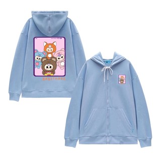 Áo Khoác Nỉ Có Túi Bên Trong - Fashion Thu Đông, Hình Labubu Baby Three Cực Cute Hot Trend (M 14)