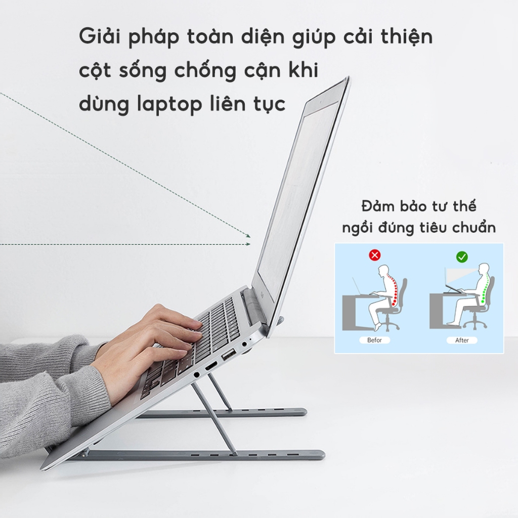 Giá Đỡ Laptop Macbook SMTech Kệ Đỡ Hợp Kim Nhôm Điều Chỉnh Độ Ca Nâng Máy Tính, Giá Đỡ Tản Nhiệt | BigBuy360 - bigbuy360.vn