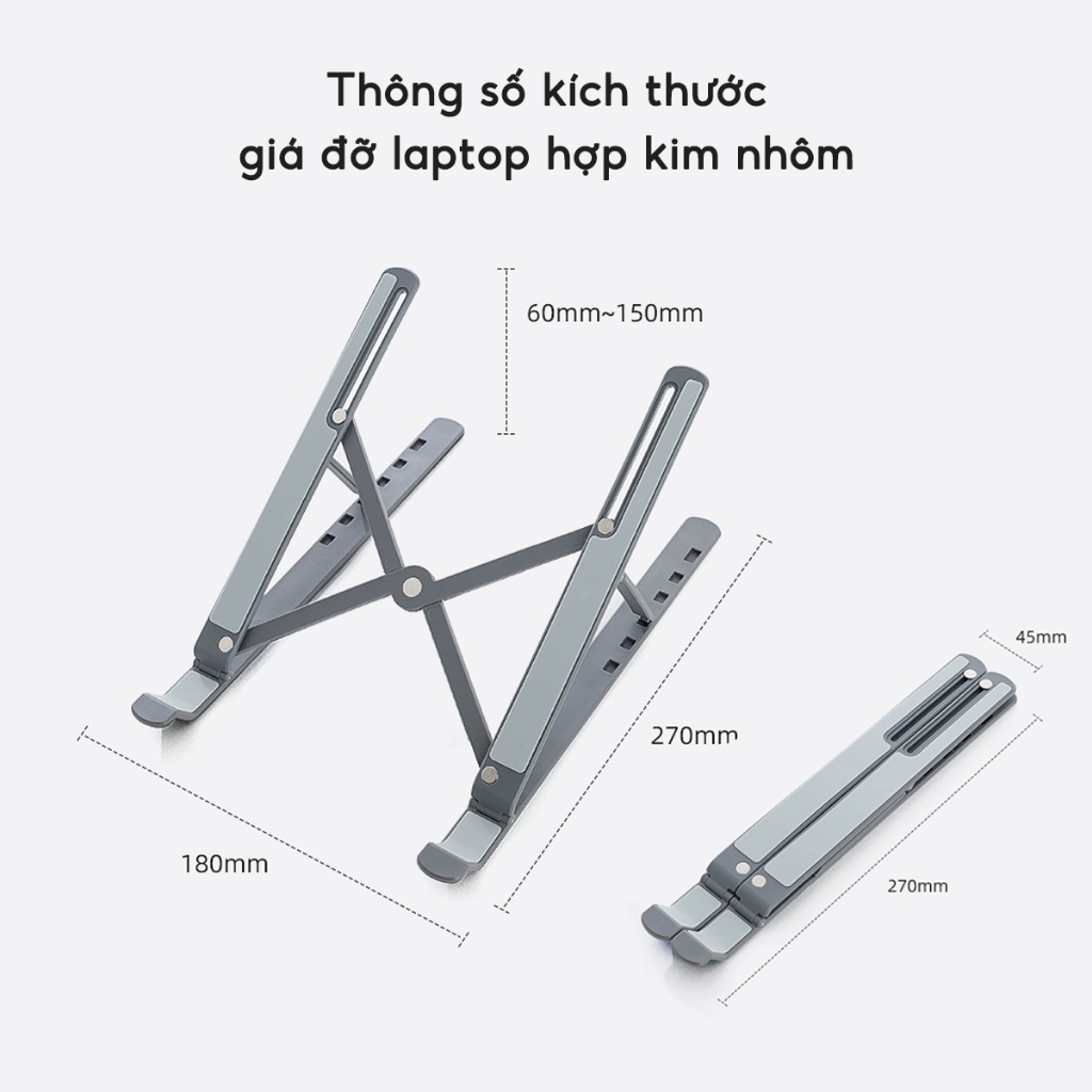 Giá Đỡ Laptop Macbook SMTech Kệ Đỡ Hợp Kim Nhôm Điều Chỉnh Độ Ca Nâng Máy Tính, Giá Đỡ Tản Nhiệt | BigBuy360 - bigbuy360.vn