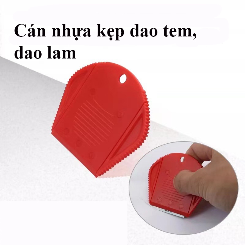 Set 3cCán nhựa kẹp dao tem,dao lam